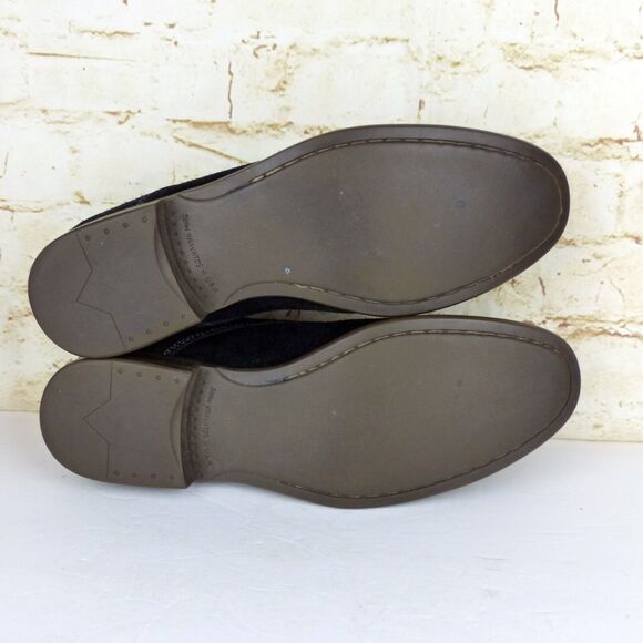 John Varvatos Star USA Suede Oxford Dress Shoes Mens 8M Black Lace Up Preppy - Picture 8 of 12